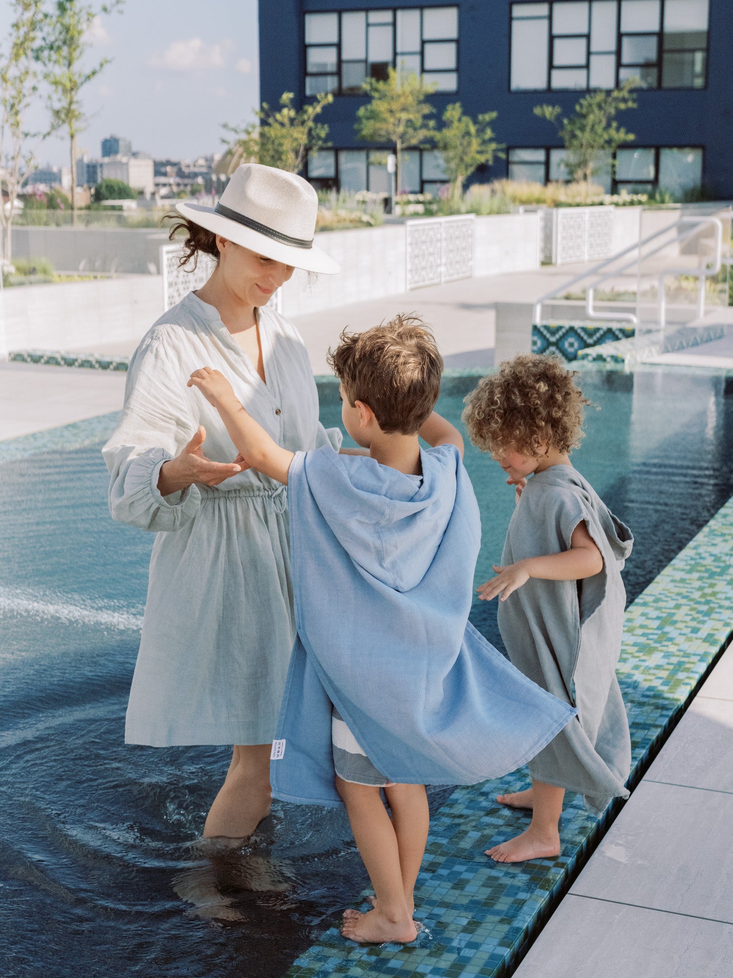 Petit Poncho Turkish Cotton Towel BL M